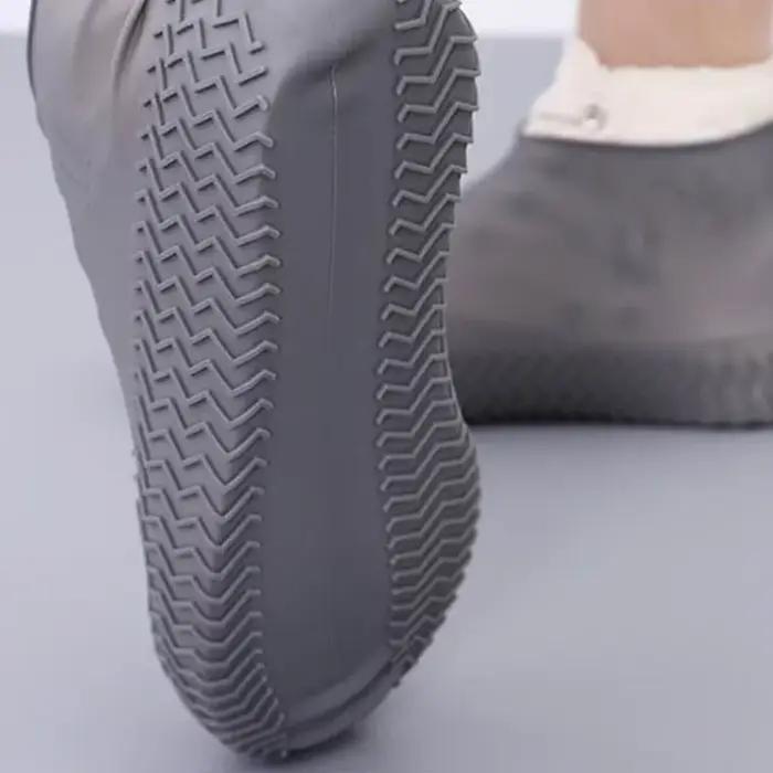 Couvre-chaussures imperméables en Silicone, bottes de pluie antidérapantes, baskets unisexes, protection pour l'extérieur, jour de pluie, couvre-chaussures