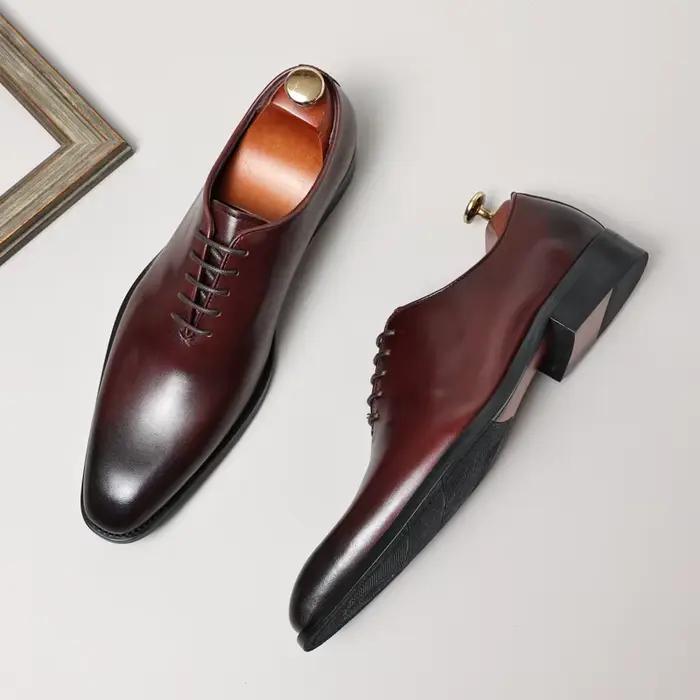 Chaussures en cuir véritable de Style européen haut de gamme pour hommes, tenue formelle d'affaires, Occasions cérémonie de mariage