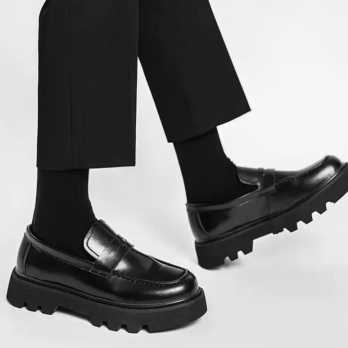 Mocassins en cuir véritable pour hommes
