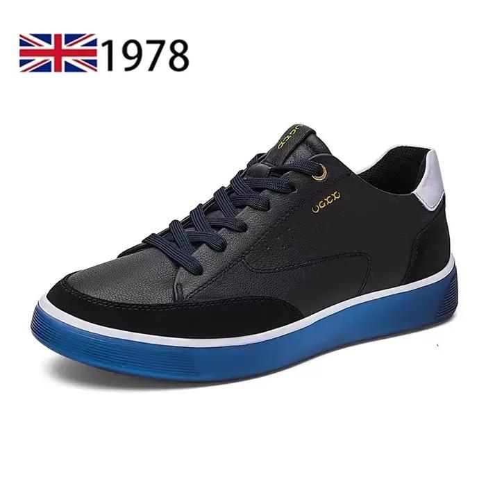 Chaussures respirantes en cuir véritable pour hommes