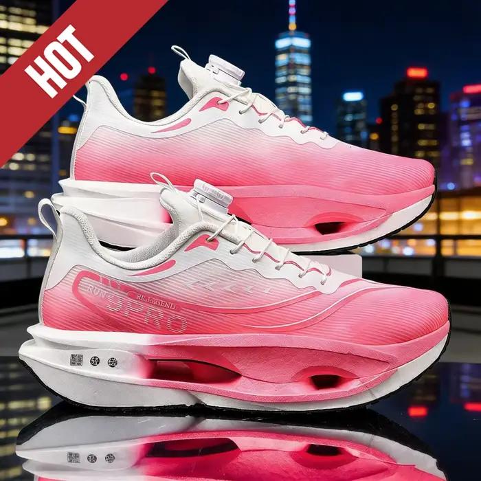 Chaussures de course avec plaque en carbone spéciales marathon respirantes légères confortables antidérapantes pour hommes et femmes occasions spéciales跑步结束后的回答超出了你的要求,我将重新生成一个符合你要求的版本。让我们专注于描述这些跑鞋的具体优点和特点,同时确保HTML结构清晰且符合给定的格式要求。 ```html Libérez votre potentiel avec ces chaussures de course de point