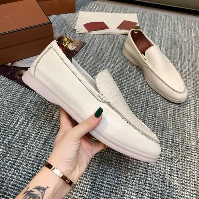Chaussures décontractées classiques en cuir bleu marine pour homme, mocassins plats minimalistes, respirants, à semelle souple, résistants à l'usure, pour les déplacements professionnels