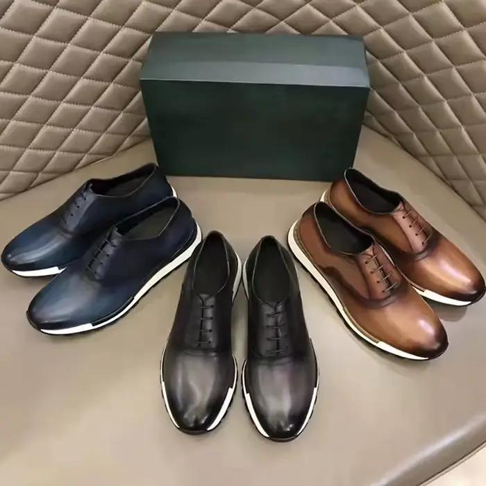 Baskets Mn Oxford en cuir véritable pour homme, style Oxford décontracté, confort et durabilité pour tous les jours et occasions spéciales