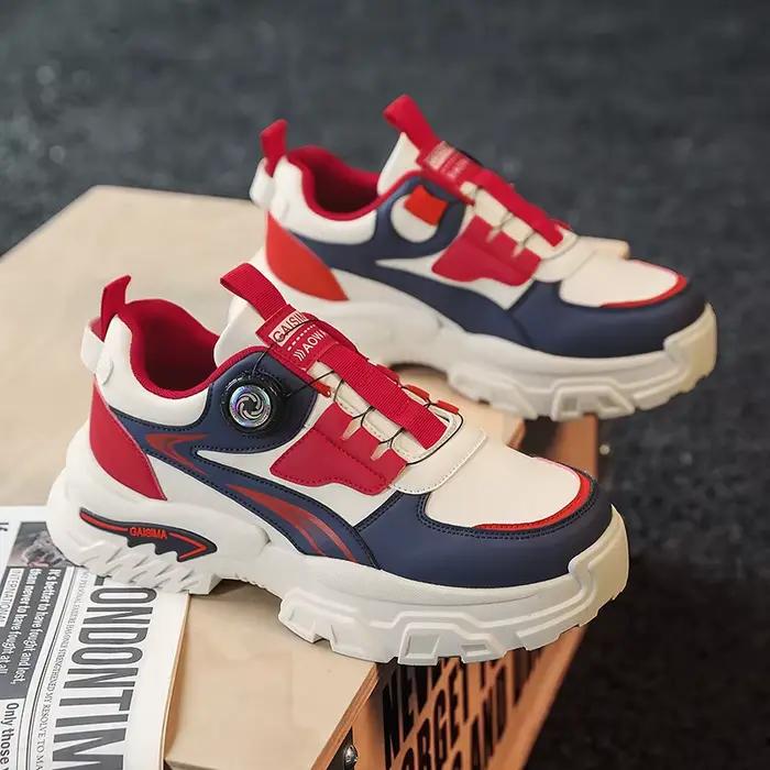 Chaussures de course polyvalentes à semelles épaisses pour hommes