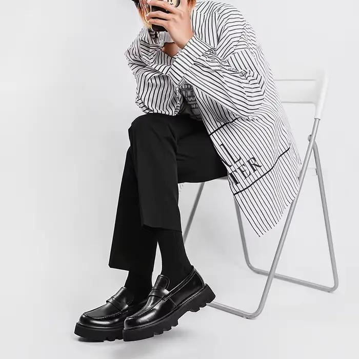 Mocassins en cuir véritable pour hommes