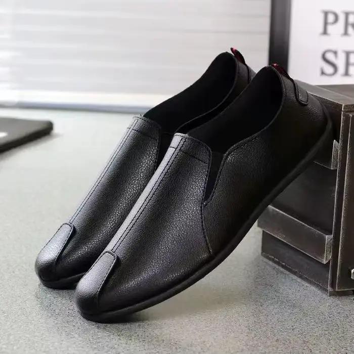 Chaussures décontractées YBQJOO pour homme en cuir non ald, coupe basse, semelle souple, respirantes, confortables et élégantes pour homme pour printemps automne occasions spéciales