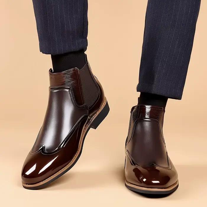 Bottes Chelsea UXST pour homme Style britannique Classique Élégantes Occasions Spéciales Bottes Chelsea Luxe Décontractées Haut de Gamme