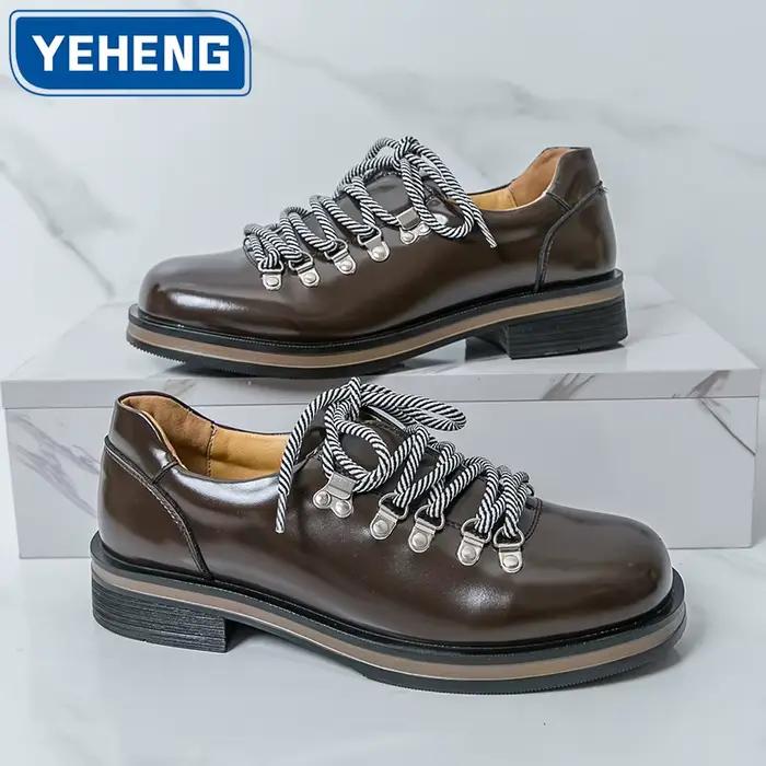Chaussures Derby respirantes en daim de haute qualité pour hommes