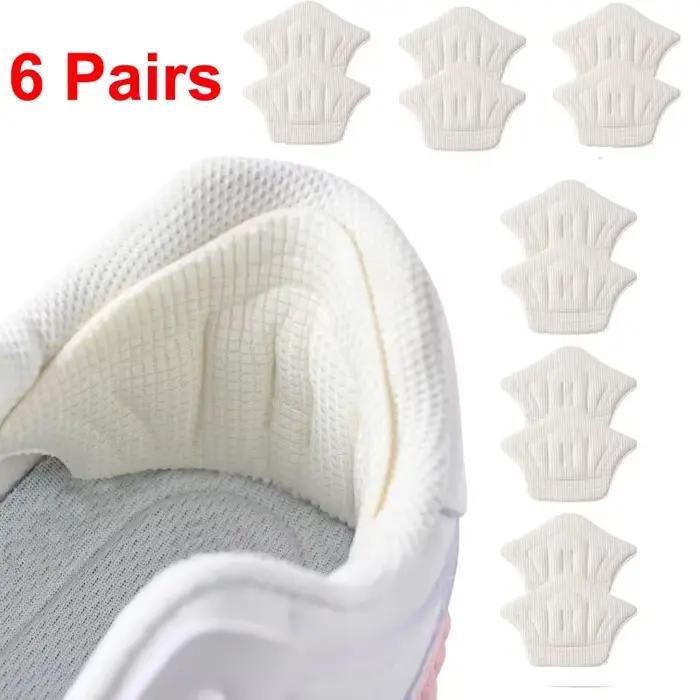 6 paires de coussinets de talon souples autocollants pour chaussures de sport