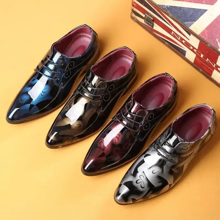 Chaussures Oxford homme luxueuses motif floral pour bureau et carrière occassions spéciales mariage festive