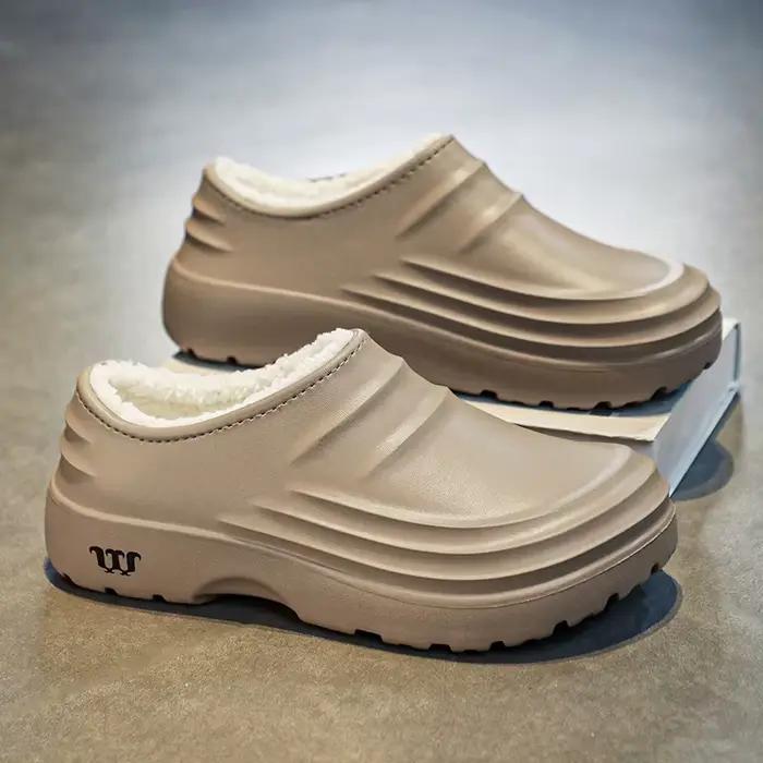 Eva Chef pantoufles hiver chaud cuisine antidérapant imperméable Restaurant chaussures de travail taille 36-47