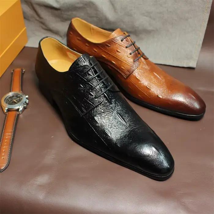 Chaussures richelieu Oxford de Style italien pour hommes