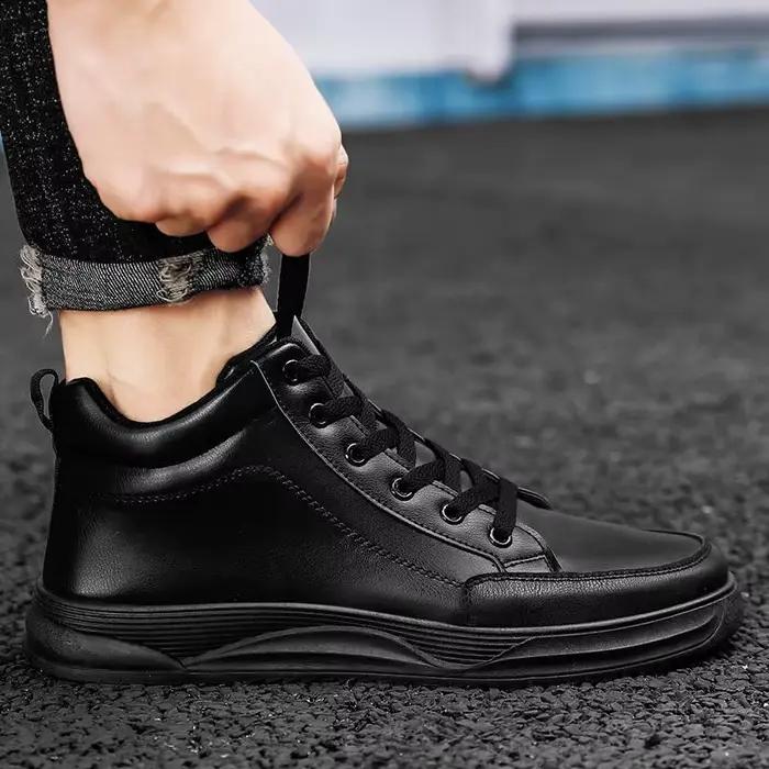 Chaussures pour hommes chauds baskets en cuir PU mode Hip Hop