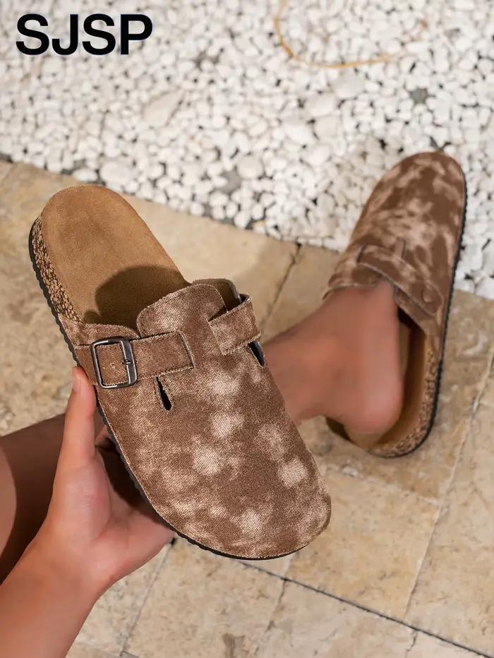 Chaussures mules homme style fashion décontracté avec sangle à boucle réglable pour toutes les occasions automnales et quotidiennes