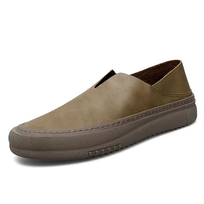 Nouveaux hommes en cuir faits à la main chaussures décontracté confortable