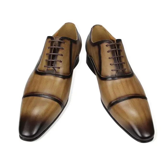 Chaussures en cuir véritable sur mesure pour hommes