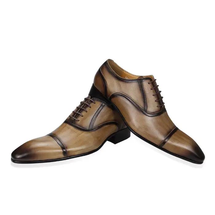 Chaussures en cuir véritable sur mesure pour hommes