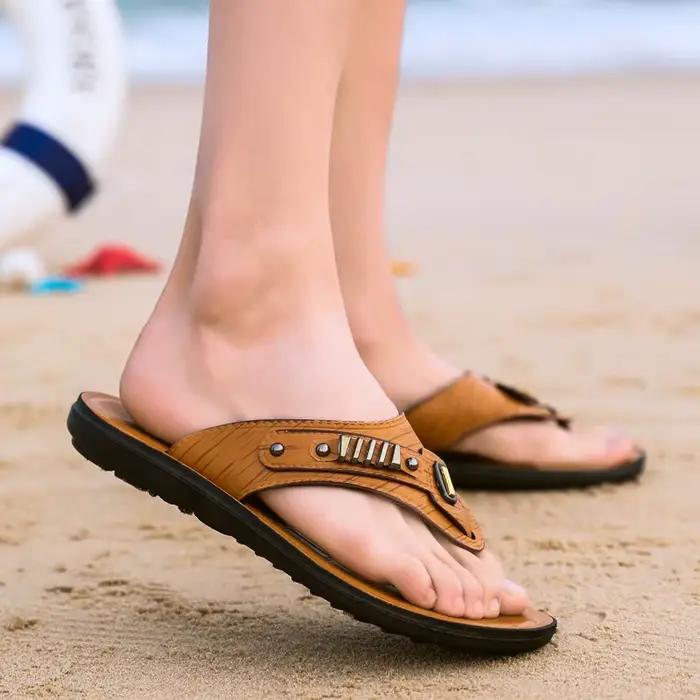 Tongs pantoufles pour hommes chaussures de plage d'été