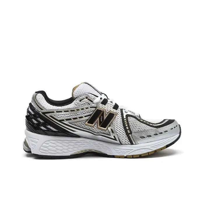 New Balance NB 1906R Chaussures de course basses unisexes tendance rétro polyvalentes en maille textile et cuir synthétique blanc argenté