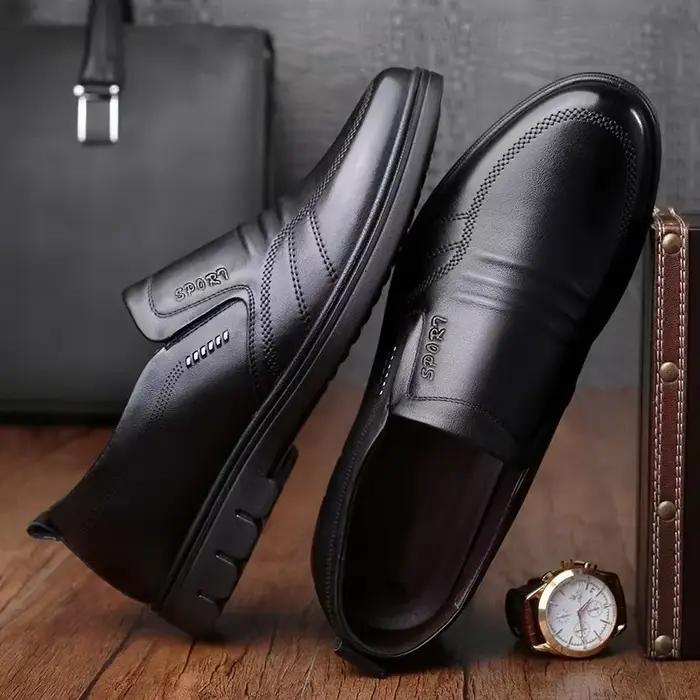 Mocassins en cuir coordonnants pour hommes