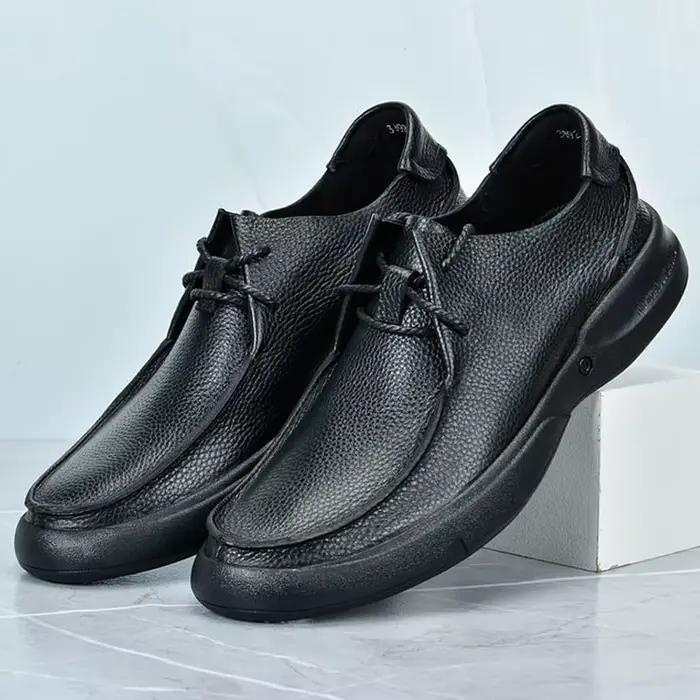 Offre spéciale hommes en cuir véritable chaussures décontractées semelle souple