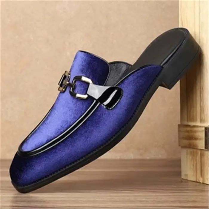 Nouvelles mules en velours pour hommes 2026 – Chaussures de conduite décontractées de haute qualité
