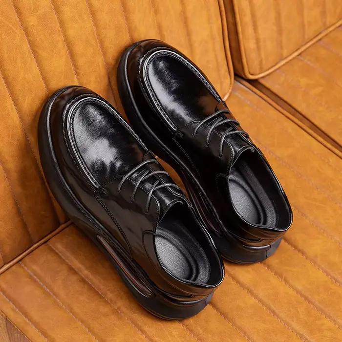 Chaussures à lacets de style britannique avec coussin d'air pour homme