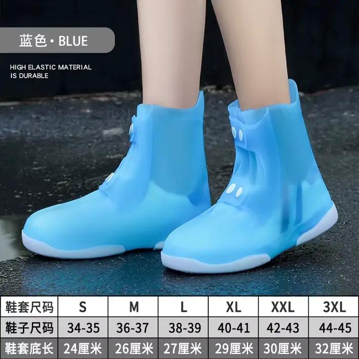 Couvre-chaussures imperméables en polyester solides pour homme et femme anti-dérapants et étanches pour protection de chaussures de pluie occaions quotidiennes et événements