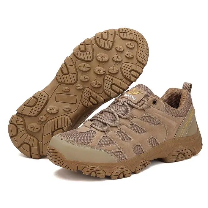 Chaussures de randonnée tout-terrain homme en daim respirant et semelle en caoutchouc pour randonneurs débutants et amoureux de plein air ocassions spéciales