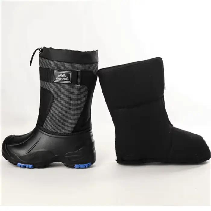 Bottes de neige imperméables et résistantes au froid pour hommes, chaussures de pêche résistantes à l'usure, bottes de pluie à pointes en acier, chaussures de pêche, nouveau, 2022