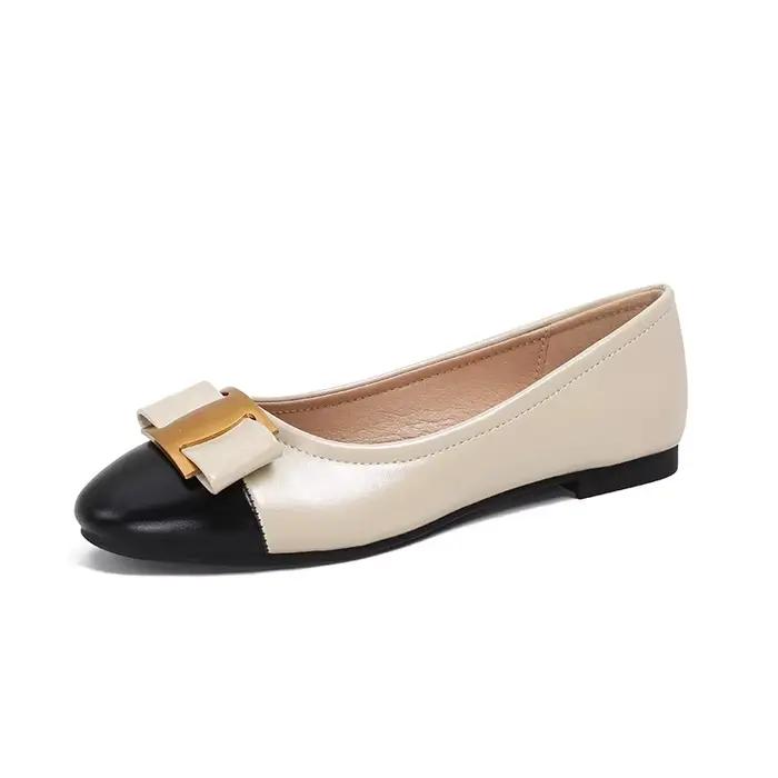 Taille 33-43 Chaussures de bateau de créateur pour femmes Mode Bowknot