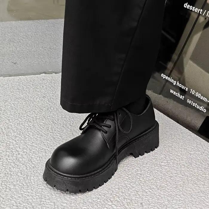Chaussures en cuir à grosse tête pour hommes