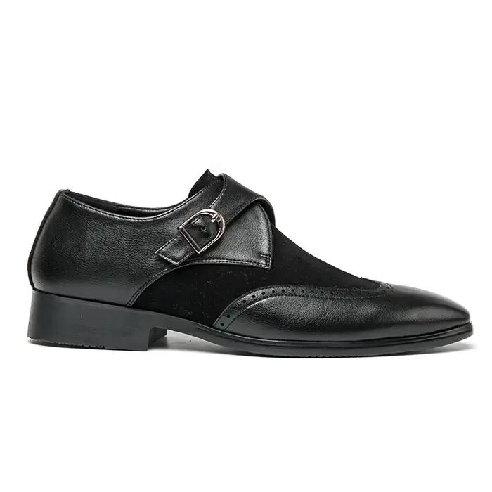 Chaussures en daim pour hommes, chaussures habillées en cuir, classiques Brogue, chaussures formelles, chaussures Bullock, grande taille 38-46