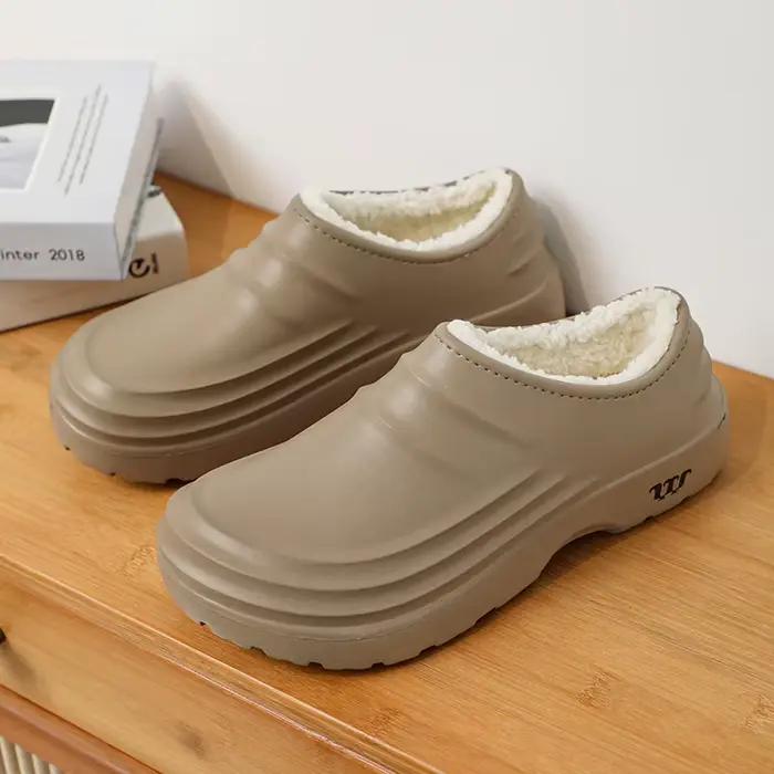 Eva Chef pantoufles hiver chaud cuisine antidérapant imperméable Restaurant chaussures de travail taille 36-47