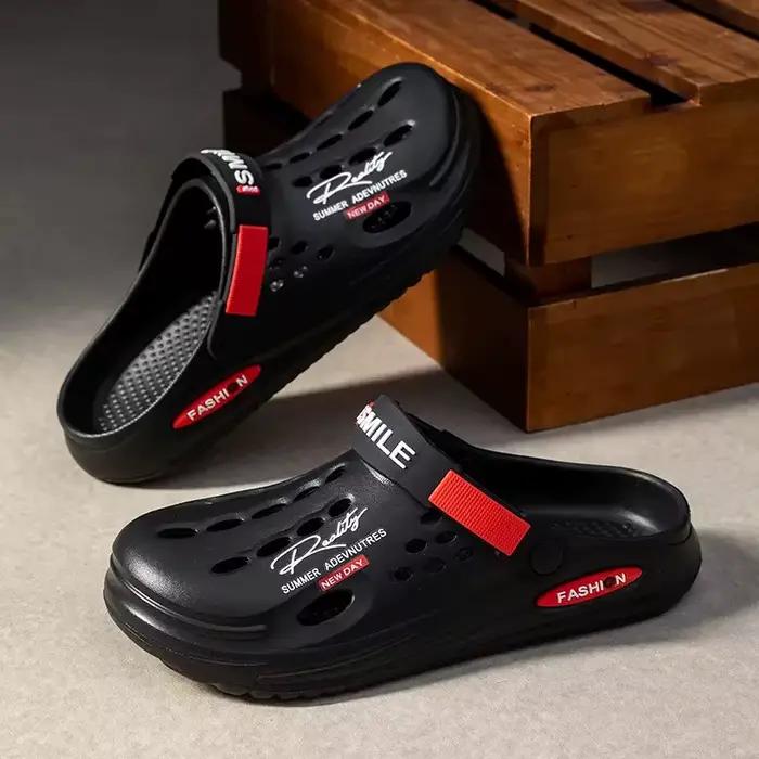 Mules d'été en EVA perforée antidérapantes pour homme avec plateforme confortable et tendance pour le printemps automne et les occasions spéciales