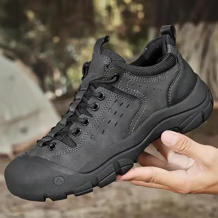 Chaussures de randonnée imperméables et résistantes à l'usure pour homme, chaussures de sport, de camping, d'escalade, de trekking en plein air, de tourisme, de pêche et de chasse noires occasions spéciales
