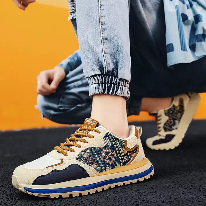 Chaussures décontractées homme grande taille plateforme tendance confortables respirantes baskets course couleur mixte été sport casual sneakers sevenmadness