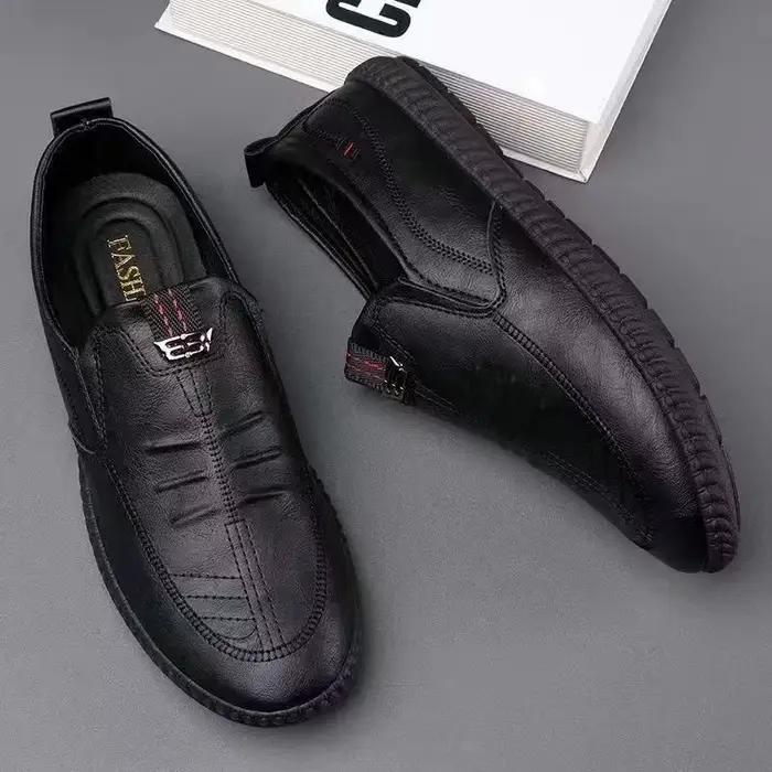 Chaussures décontractées pour hommes d'affaires, respirantes, légères, en cuir, mocassins à enfiler, chaussures de conduite, chaussures d'été de haute qualité pour hommes