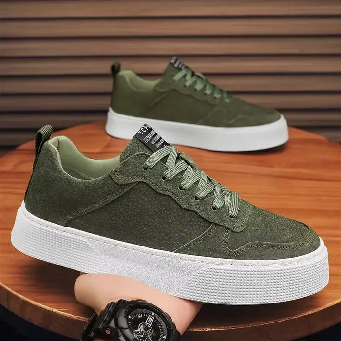 2026Men baskets de luxe en daim chaussures décontractées à lacets plate-forme chaussure à la mode rue Skateboard