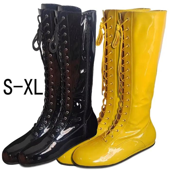 Bottes de lutte Hogan jaunes et noires