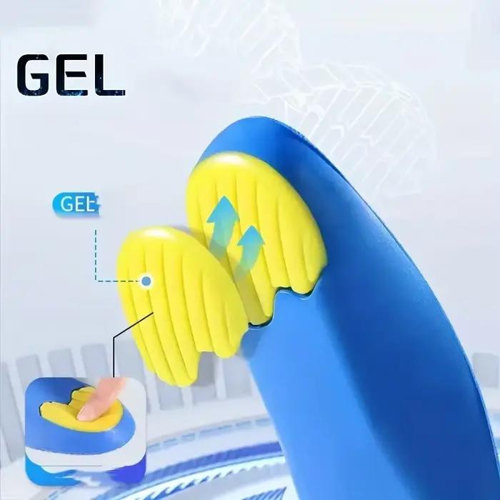 1 paire de semelles intérieures de soutien de la voûte plantaire unisexes avec coussin de talon en forme de U