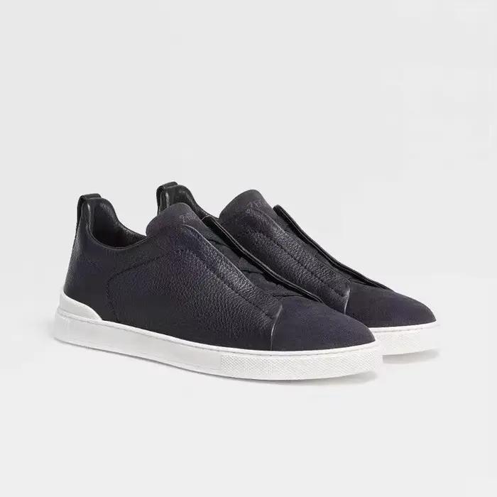 Chaussures décontractées pour homme en daim à bout rond