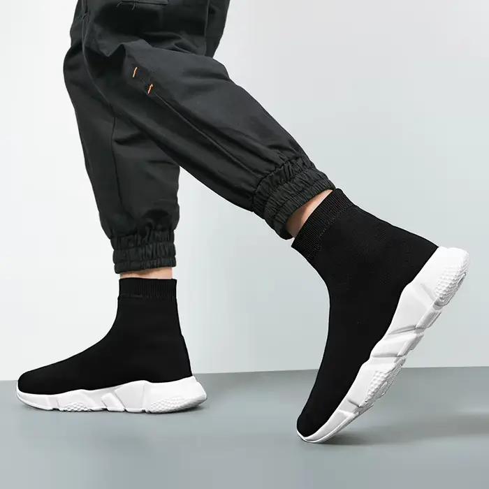 Baskets montantes noires classiques pour hommes et femmes