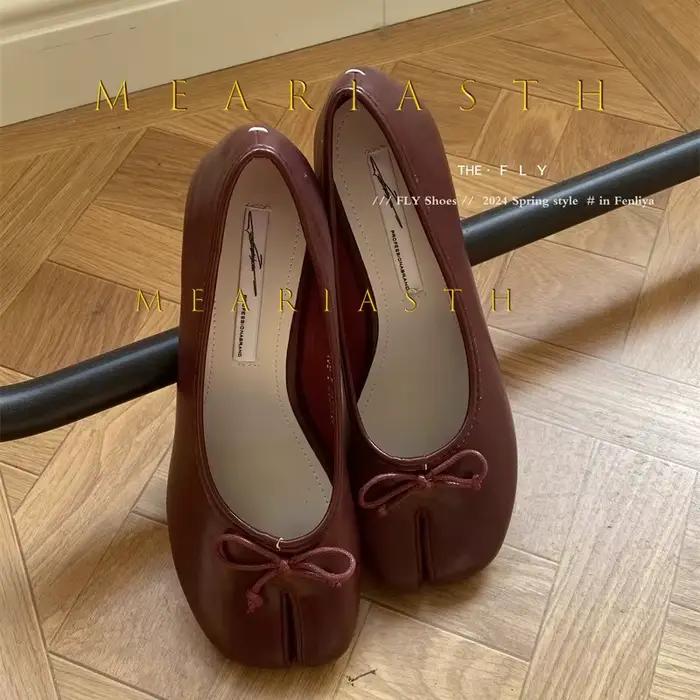 Tabi chaussures Ballet Falts ballerine en cuir