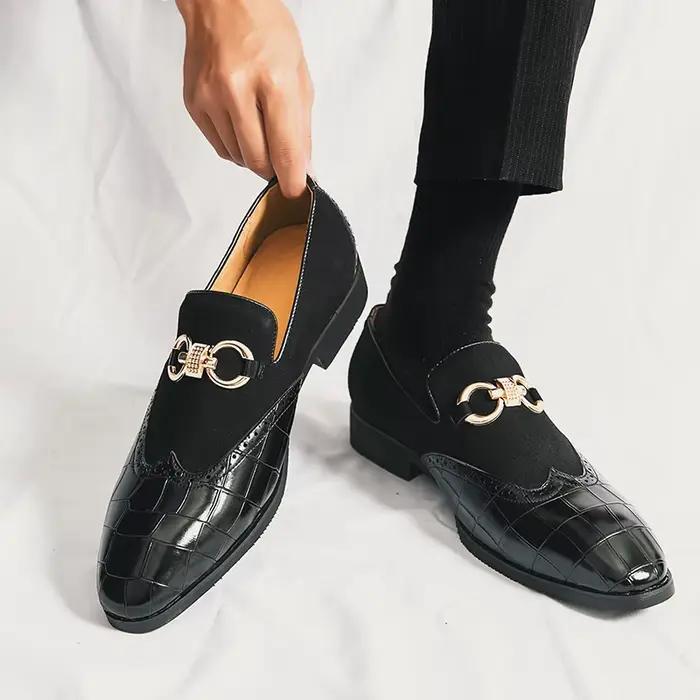Mocassins en cuir à la mode italienne pour hommes