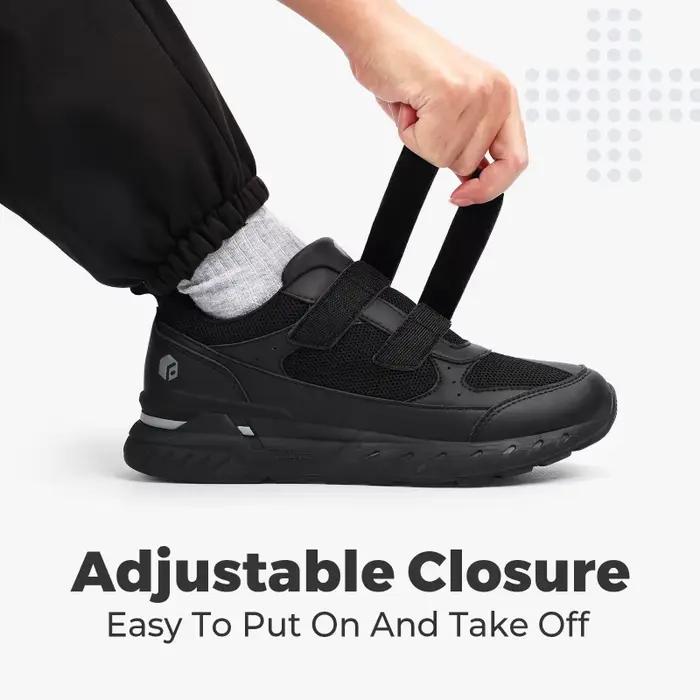 Chaussures de sport pour hommes FitVille à largeur étendue, basses, antidérapantes, légères, pour pieds enflés avec soutien de la voûte plantaire