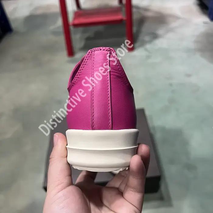 Chaussures à plateforme magenta Round Owens pour hommes et femmes style punk urbain baskets basses à lacets ocassions décontractées