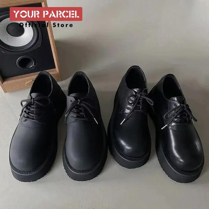 Chaussures en Cuir à Semelles Épaisses pour Homme