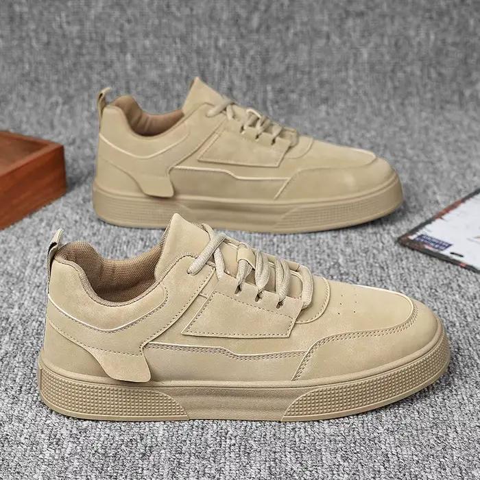 Baskets décontractées en daim pour hommes – Chaussures basses élégantes à lacets pour un usage quotidien et une mode de rue