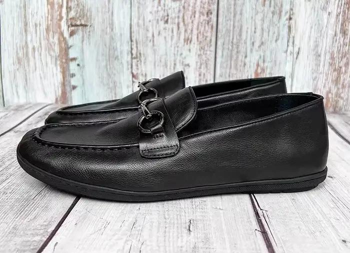 Chaussures décontractées pour hommes Surface en cuir souple Style européen mocassins de travail